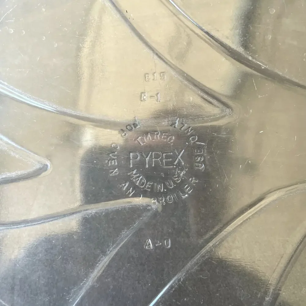 Vintage Pyrex Clear Tree of Life Meat Platter Roasting Plate 815